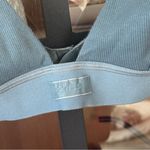 SKIMS  Ribbed bralette cotton plunge slate kyanite adjustable Photo 2