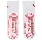 Souls. Spicy Grip Socks in White Red Medium/Large New Womens Barre Yoga Photo 3