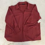 Alfani  Plus Size 2X‎ Crimson Coral Button Down Long Sleeve Blouse Top NWT Photo 0
