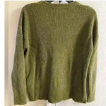 Madewell  Thompson olive green‎ crewneck pullover sweater boxy fit. Small Photo 2