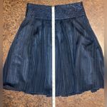 Black knee length skirt with sequin waistband and sheer overlay Photo 4