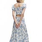 Mango Lili Floral Crop Top Blue White NWT Size 6 / Medium Photo 5