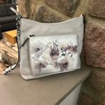 Vera Wang Floral Accent Gray Shoulder Bag Photo 1