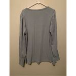 Boutique Blue Green Pleated Detail Long Sleeve Top Size 2X Photo 5