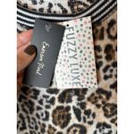 Emerson Road Pajama Set Women Small Brown Fuzzy Luxe Leopard Loungewear NWT Black Photo 4