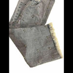 Blue B Light Wash Distressed Rhinestone Embellished Wide Leg Preppy Y2K Jean Size M Photo 3