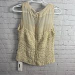 Robert Rodriguez  mixed media puffy cream colored silk cami neutral size Photo 5