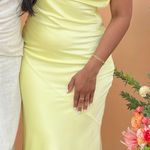 Peppermayo Yellow satin Maxi Dress Open Back Photo 0