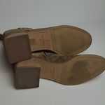 Tory Burch  TAN SUEDE SIDE ZIP FLARED WOODEN BLOCK STACKED HEEL BOOTIES 8.5M Photo 11