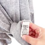 Free People  Gray Palisades Off The Shoulder Shirt Sz S Photo 3