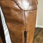 Crown Over The Knee Boots vtge Steampunk Caramel Brown genuine Leather Size 6 5 Photo 8