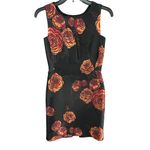 Aquilano Rimondi Sheath Dress 40 US S Black Floral Italy Romantic Euro Summer Photo 1