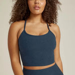 Beyond Yoga  Spacedye Slim Racerback Cropped Top teal 2X Photo 0