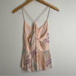 Free People  Pastel Flowy Tank Top Size 6 Photo 6