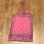 Bandanna Paisley Bohemian Festival Pink Tote Shoulder Bag Photo 6