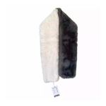 APPARIS ROXANNE Faux Fur Scarf Two Tone Gray Ivory Carbon Cozy Soft Slit OS NWT Photo 3