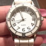 Anthropologie White jelly band quartz watch Photo 2