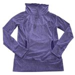 prAna  Sweatshirt Womens Medium Purple Ember Cowl Neck Thumb Hole Pullover‎ Top Photo 1