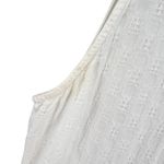 April Cornell White Textured Sleeveless Button Front Midi Dress Size S Photo 3