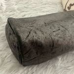 Junior Drake‎ Metallic Leather Round Pouch Cosmetic Bag Clutch Photo 2
