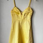 Princess Polly Della Butter Yellow Satin Pleated Bust Mini Dress 0 Photo 6