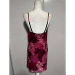 Linea Donatella Vintage Women's Robe Slip Set Pink Black Floral Lace Size L/XL Photo 3