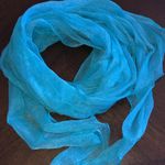 Noelle Light Blue Sheer Boho Scarf Wrap Photo 5