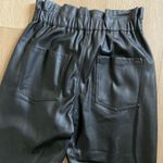 ZARA Black High-Waisted Leather Pants Photo 3