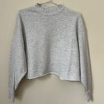 J Brand  Women's Cropped Heather Gray Pullover Sweatshirt Size XS Photo 0