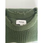 Pistola  Olga Distressed Olive Green Crewneck Waffle Knit Sweater Size X-Small XS Photo 12