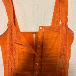 Free People Maggie Orange Lace Tank Photo 4
