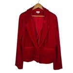 The Odells Kenzie Red Velvet Blazer XL Career Christmas Holiday Party Soft Bold Photo 1