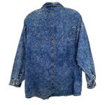 Vintage 90s Acid Wash Denim Sequin Embellished Western Shirt Blue Size M Photo 4