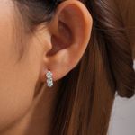 Sterling Silver #925 Hoop With Heart Photo 0