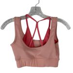 Bo+Tee Layered Cutout Sports Bra XS Peach Pink Photo 2