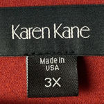 Karen Kane NWT WO SIZE 3X RUST COLOR SUPER SOFT BLOUSON SLEEVE TWIST TIE HEM Photo 7