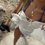 ZARA  Flowy Strapless Ruffle Top in Beige Photo 0