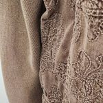 Denim & Co. Brown Bomber Sweater Jacket Size Medium Brown Zip Photo 4