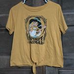 Disney -Jasmine/ Rajah- Aladdin- Spirit Animal Graphic TeeCrop ‎ Size Large NWTS Photo 0