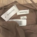 Babaton NWT NEW Aritzia Contour Ruched Deep Taupe Mini dress Medium Photo 5