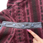 Carhartt  Relaxed Fit Fleece‎ Pullover Size M Port Maroon Southwestern New Photo 4