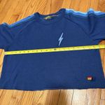 Aviator Nation  Blue Bolt Embroidery Classic Cropped Crew Sweatshirt Size Medium Photo 6