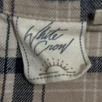 White Crow  Women Western Shirt Med Plaid Embroidered Floral Rodeo pearl button Photo 5