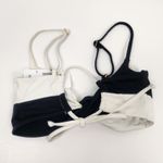 l*space L* Ringo Bikini Top in Black & Cream Size Small NWT Adjustable Photo 2