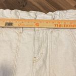 Free People  Off-White Denim Paper Bag Mini Skirt Size 2 Photo 8