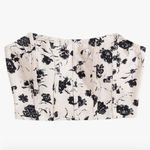 floral corset crop top Black Size 4 Photo 0