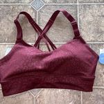 NEW Marika Padded Sports Bra Strappy, Adjustable, NWT Maroon Leopard Print Photo 0