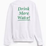 Sporty & Rich White Drink More Water Pullover Size M Photo 0