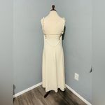 ZARA Bloggers Fav Ecru Linen Blend Bohemian Open Back Cut Out Midi Dress Sz L Photo 14