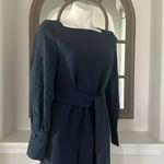 Club Monaco Button Sleeve Dress Robe in Navy/ Bleu Marine Size 2, New w/Tag $269 Photo 8